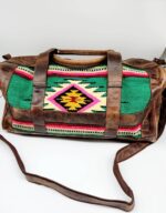 Spruce Saddle Blanket Leather Duffel Bag Western Fashion 16