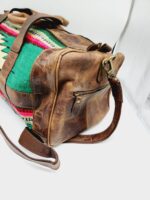 Spruce Saddle Blanket Leather Duffel Bag Western Fashion 8