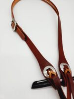 Buffalo LEather Headstall Western Soft Leather Bridle One Ear Browband Futurity Knot Noseband Tiedown 10 1