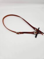 Buffalo LEather Headstall Western Soft Leather Bridle One Ear Browband Futurity Knot Noseband Tiedown 13 1