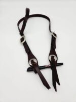 Buffalo LEather Headstall Western Soft Leather Bridle One Ear Browband Futurity Knot Noseband Tiedown 19