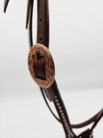 Buffalo LEather Headstall Western Soft Leather Bridle One Ear Browband Futurity Knot Noseband Tiedown 30