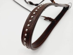 Buffalo LEather Headstall Western Soft Leather Bridle One Ear Browband Futurity Knot Noseband Tiedown 7