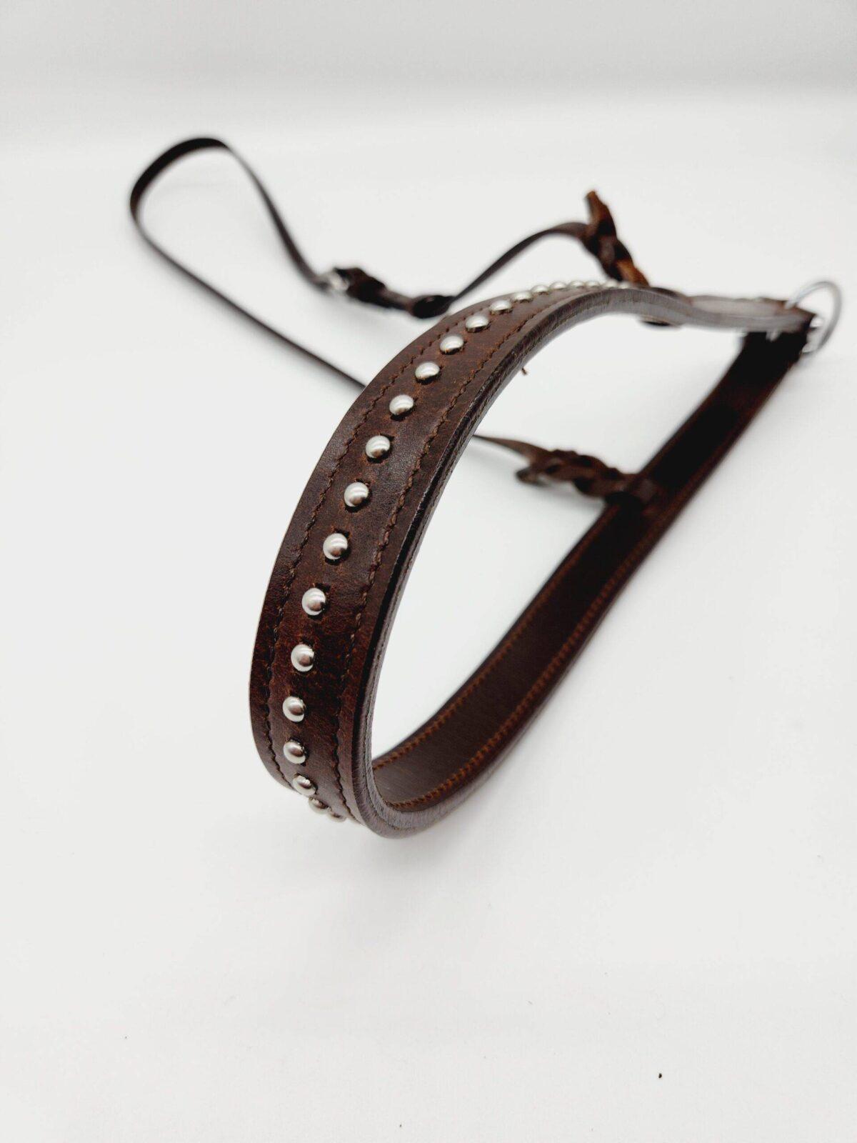 Buffalo Leather Noseband With Studs - Ranch Hand Store