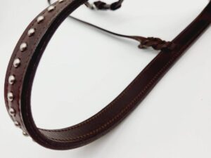 Buffalo LEather Headstall Western Soft Leather Bridle One Ear Browband Futurity Knot Noseband Tiedown 9