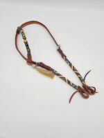 Fire ICe Beaded Headstall Browband One Ear Leather Cowboy Western (10)