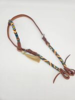 Fire ICe Beaded Headstall Browband One Ear Leather Cowboy Western (10)