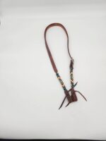 Fire ICe Beaded Headstall Browband One Ear Leather Cowboy Western (10)