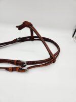 Leather Western Headstall Futurity Knot Browband One Ear Tiedown Noseband Beaded Roughout Tooled Bridles Headstall 11