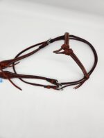 Leather Western Headstall Futurity Knot Browband One Ear Tiedown Noseband Beaded Roughout Tooled Bridles Headstall 12