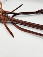 Leather Western Headstall Futurity Knot Browband One Ear Tiedown Noseband Beaded Roughout Tooled Bridles Headstall 14