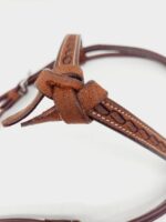 Leather Western Headstall Futurity Knot Browband One Ear Tiedown Noseband Beaded Roughout Tooled Bridles Headstall 16
