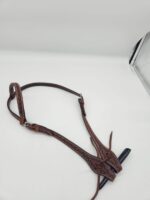 Leather Western Headstall Futurity Knot Browband One Ear Tiedown Noseband Beaded Roughout Tooled Bridles Headstall 25