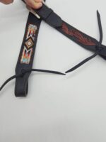 Leather Western Headstall Futurity Knot Browband One Ear Tiedown Noseband Beaded Roughout Tooled Bridles Headstall 52 1