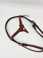 Leather Western Headstall Futurity Knot Browband One Ear Tiedown Noseband Beaded Roughout Tooled Bridles Headstall 6