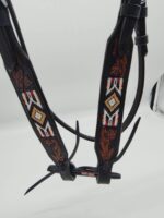 Leather Western Headstall Futurity Knot Browband One Ear Tiedown Noseband Beaded Roughout Tooled Bridles Headstall 67