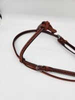 Leather Western Headstall Futurity Knot Browband One Ear Tiedown Noseband Beaded Roughout Tooled Bridles Headstall 8
