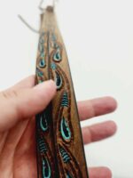 Leather Belt Style Split Ear Headstall Turquoise (7)