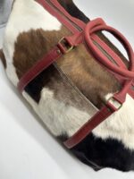 Leather Cowhide Purse Duffel Bag Travel Bag Tooled Leather Pockets Laptop Bag Western Chic Boho Fashion Purse Crossbody 1 1