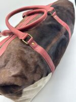 Leather Cowhide Purse Duffel Bag Travel Bag Tooled Leather Pockets Laptop Bag Western Chic Boho Fashion Purse Crossbody 28