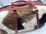 Leather Cowhide Purse Duffel Bag Travel Bag Tooled Leather Pockets Laptop Bag Western Chic Boho Fashion Purse Crossbody 29