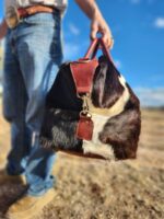 Leather Mens Travel Bag Mans Duffel Bag Weekend Carry On Leather Cowhide Bag Soft Leater Shoe Pocket Mens Bag 19