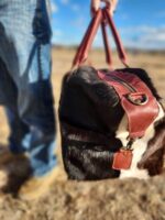 Leather Mens Travel Bag Mans Duffel Bag Weekend Carry On Leather Cowhide Bag Soft Leater Shoe Pocket Mens Bag 20