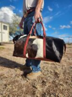 Leather Mens Travel Bag Mans Duffel Bag Weekend Carry On Leather Cowhide Bag Soft Leater Shoe Pocket Mens Bag 23