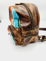 Pendleton Cowhide Leather Backpack Purse Crossbody Laptop Bag Western Boho Cowgirl Country Purses Mini Backpack Bags MEssenger 212