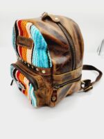 Pendleton Cowhide Leather Backpack Purse Crossbody Laptop Bag Western Boho Cowgirl Country Purses Mini Backpack Bags MEssenger 213