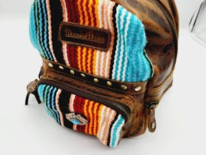 Pendleton Cowhide Leather Backpack Purse Crossbody Laptop Bag Western Boho Cowgirl Country Purses Mini Backpack Bags MEssenger 215