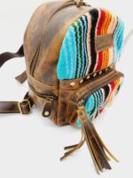 Pendleton Cowhide Leather Backpack Purse Crossbody Laptop Bag Western Boho Cowgirl Country Purses Mini Backpack Bags MEssenger 216