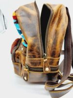 Pendleton Cowhide Leather Backpack Purse Crossbody Laptop Bag Western Boho Cowgirl Country Purses Mini Backpack Bags MEssenger 223