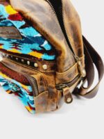 Pendleton Cowhide Leather Backpack Purse Crossbody Laptop Bag Western Boho Cowgirl Country Purses Mini Backpack Bags MEssenger 224