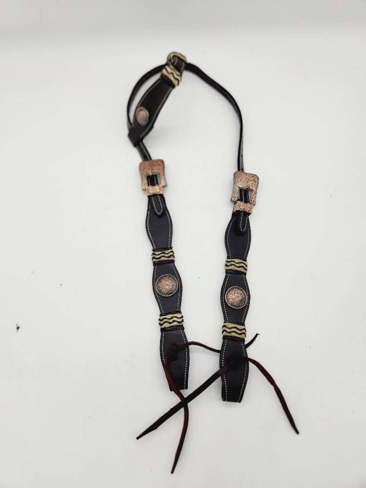 Black Leather DS Headstall - Ranch Hand Store