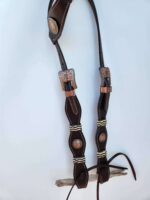 Rawhide Leather Western Split Ear One Ear Headstall For Sale 14