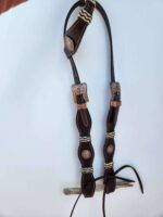 Rawhide Leather Western Split Ear One Ear Headstall For Sale 15