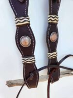 Rawhide Leather Western Split Ear One Ear Headstall For Sale 16