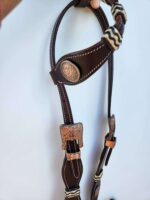 Rawhide Leather Western Split Ear One Ear Headstall For Sale 18