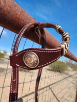 Rawhide Leather Western Split Ear One Ear Headstall For Sale 4