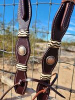 Rawhide Leather Western Split Ear One Ear Headstall For Sale 5