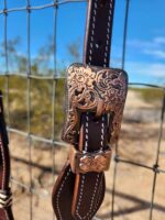 Rawhide Leather Western Split Ear One Ear Headstall For Sale 6