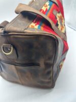 Sedona Turquoise Leather Travel Bag Weekend Bag Duffel Bag Carry On Western Bag Mens 13