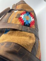 Sedona Turquoise Leather Travel Bag Weekend Bag Duffel Bag Carry On Western Bag Mens 3