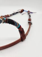 Blue Rodeo One Ear Western Beaded Headstall Cowboy Horse Tack Bridle 15