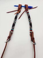 Blue Rodeo One Ear Western Beaded Headstall Cowboy Horse Tack Bridle 9