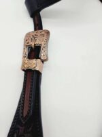 Antique Leather Sunflower One Ear Browband Leather Headstall Breast Collar Unique Sunflower Handmade Bridle 5