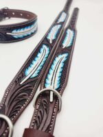 Leather Dog Collar For Sale Ranch Hand HUGE Clearance Blowout Prices Sunflower Turquoise Dog Collars 18