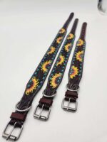 Leather Dog Collar For Sale Ranch Hand HUGE Clearance Blowout Prices Sunflower Turquoise Dog Collars 20