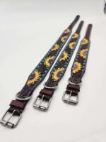 Leather Dog Collar For Sale Ranch Hand HUGE Clearance Blowout Prices Sunflower Turquoise Dog Collars 21